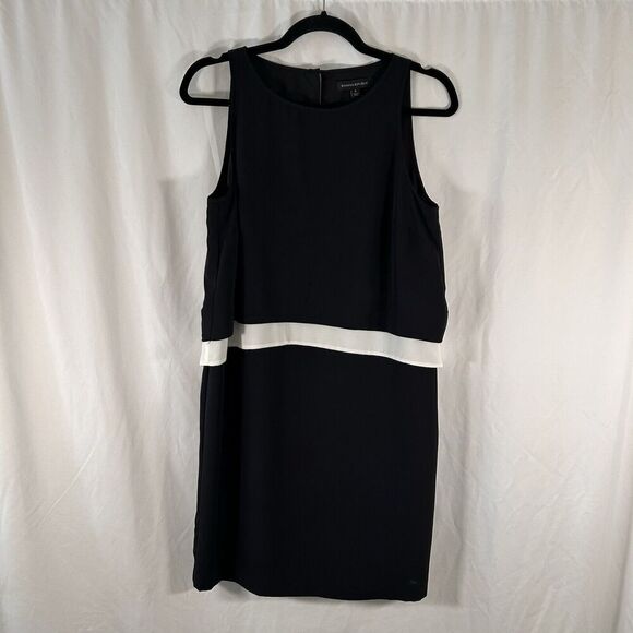 Banana Republic Knee Length Dress Womens 6 Black Sleeveless Pullover Lightweight - Picture 1 of 8